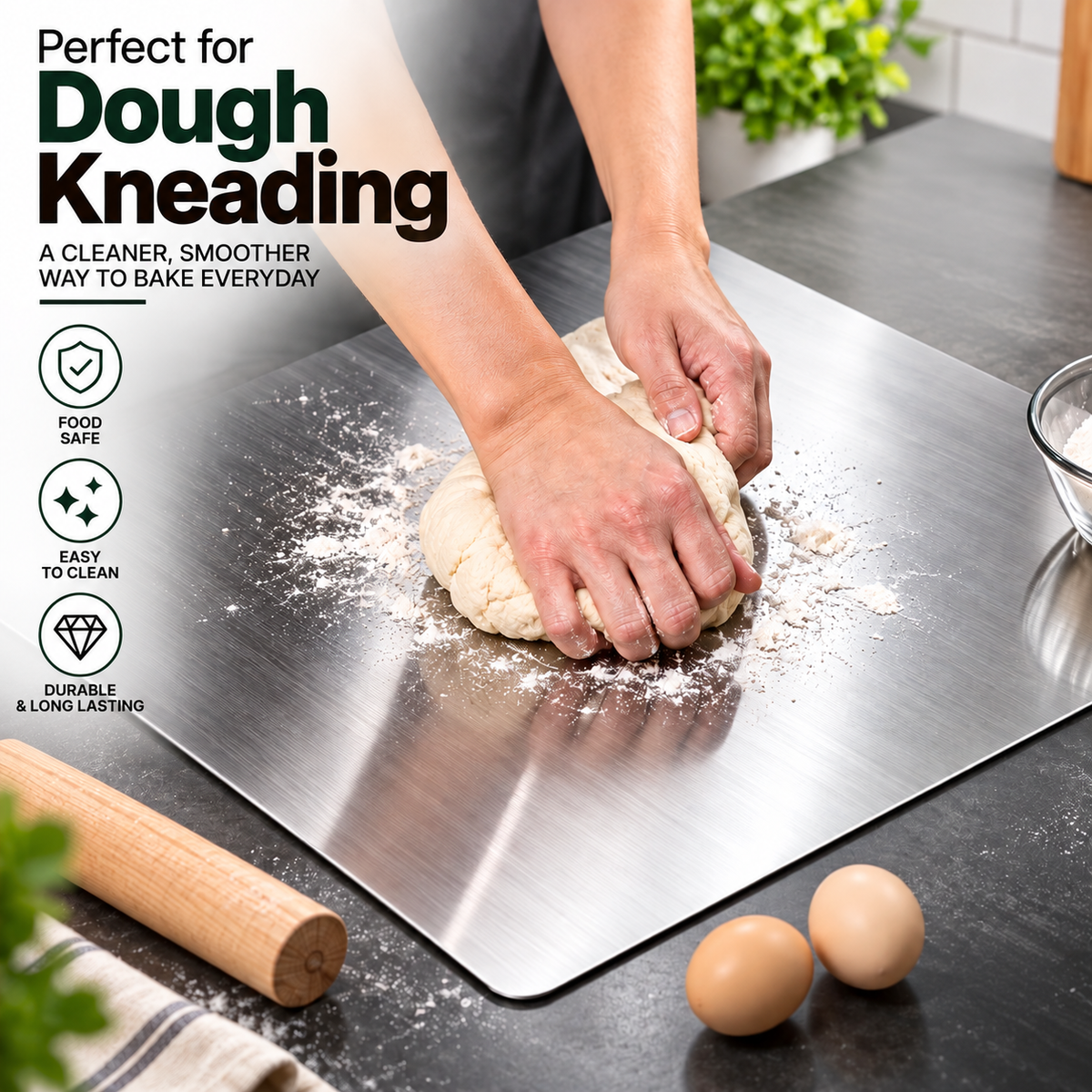 Stainless Steel Chopping Board for Vegetables & Meat